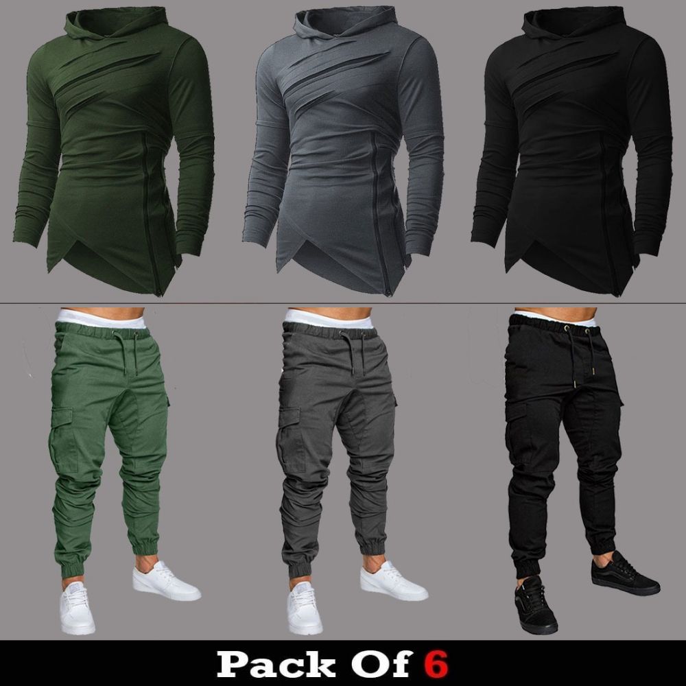 (3 Hood Shirts + 3 Cargo Pants)