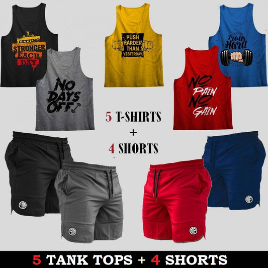 (5 Gym Tank Tops + 4 Shorts)
