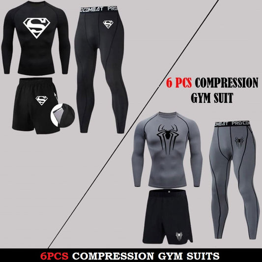 (Compression 6pcs Gym Suits)