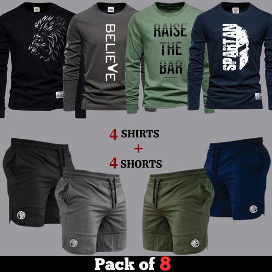 8pcs - HGK Deal (4 Full Sleeves + 4 Shorts)