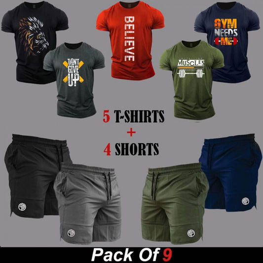 9pcs - MJLAK Deal (5 T-Shirts + 4 Shorts)